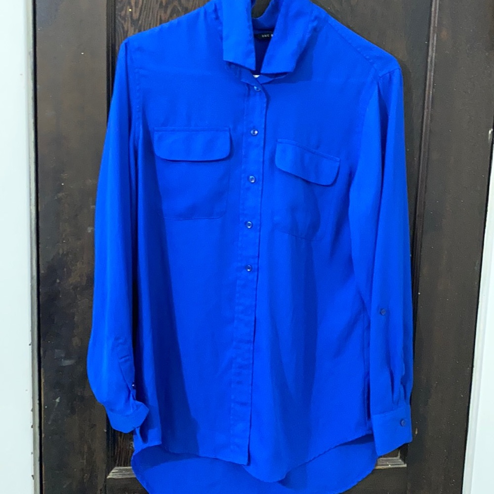 Navy blue Zac&Rachel long sleeve blouse. Worn once great condition.